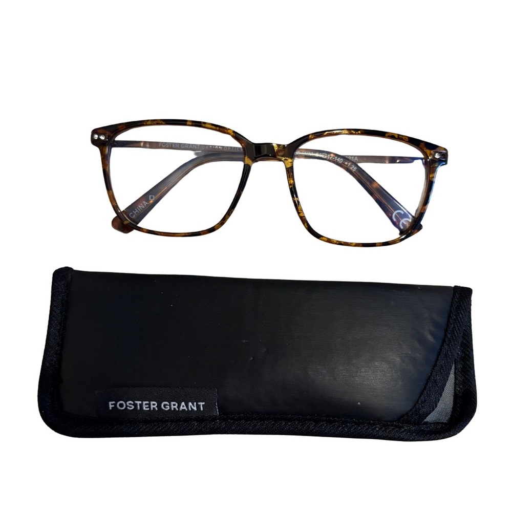 Foster Grant Brown Patterned Glasses - image 1